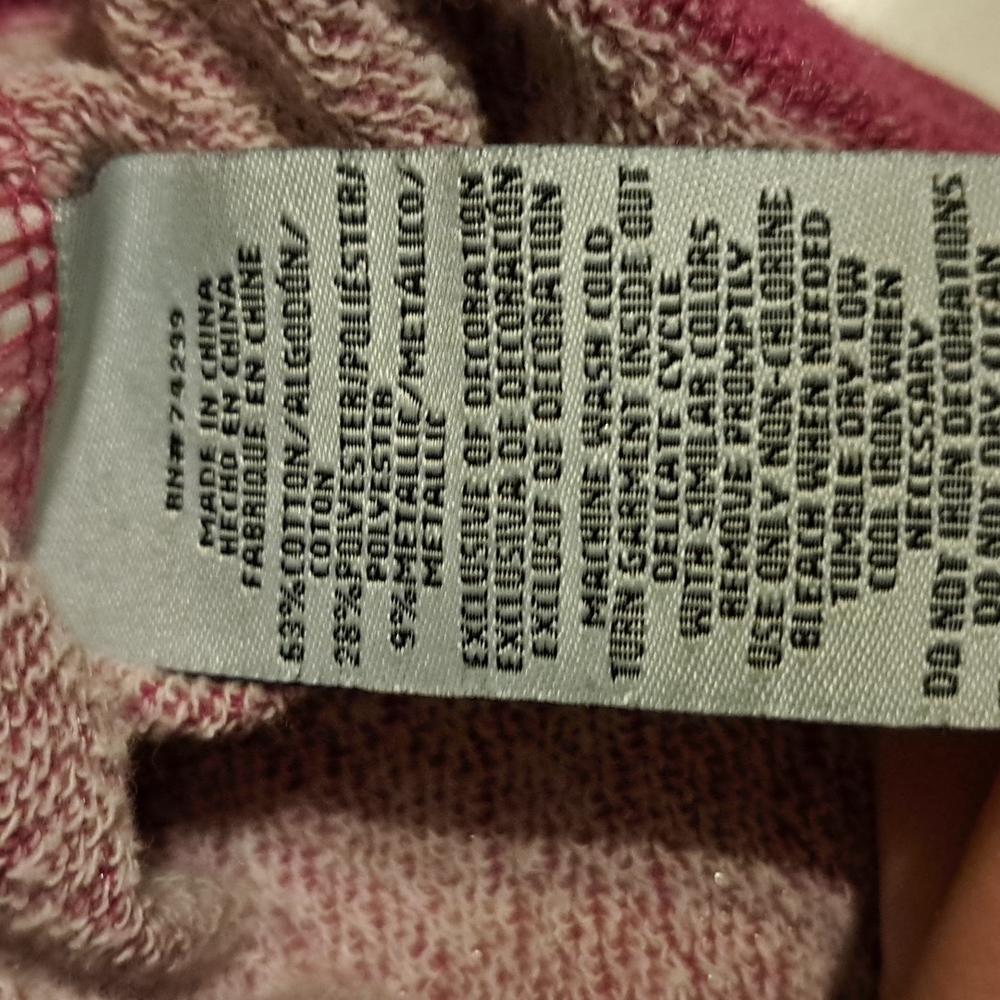 Girls DKNY Hooded Sweatshirt "Glitter Happens" Size 3T - Picture 5 of 5